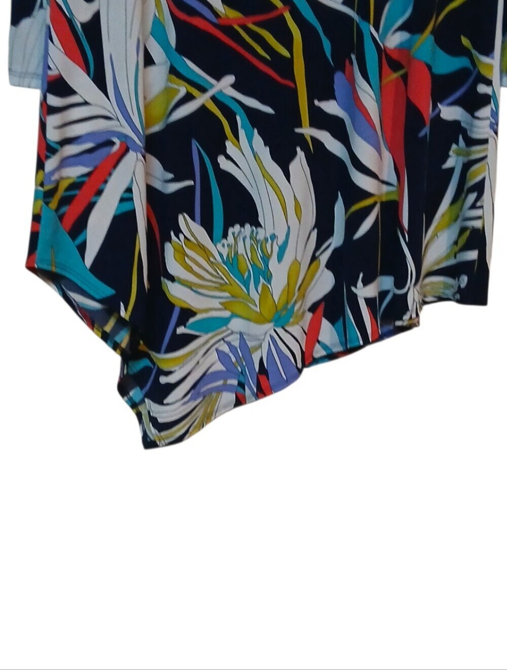 Clara Sun Woo -NWOT Asymmetrical Floral Tunic 3/4 Sleeve Scoop Neck, Size XS USA - Picture 10 of 10